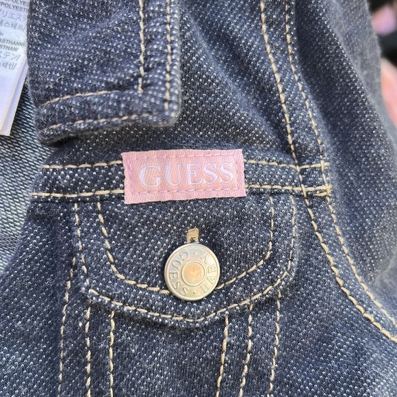 **LAST CHANCE!! Guess Baby Snap Up Faux Denim Jacket 6-9 Months - Picture 3 of 7